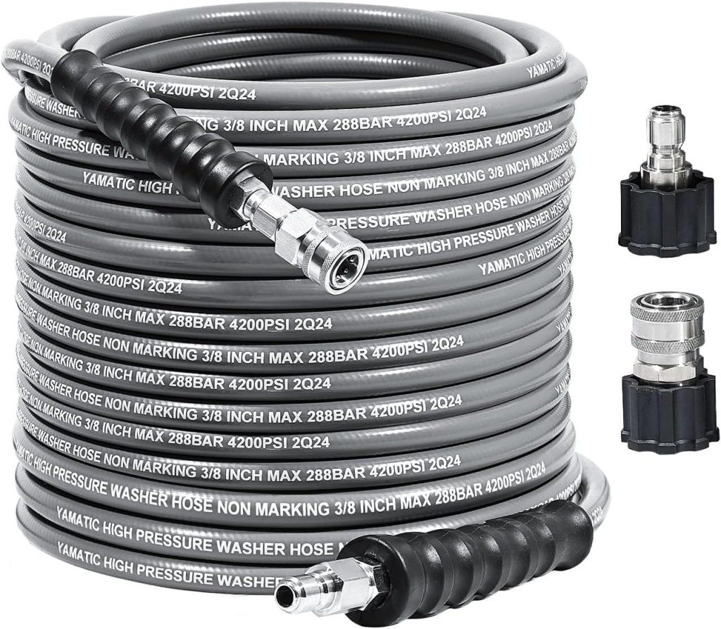 YAMATIC hose versus quick-connect: Tested 100FT vs. SS swivel… industrial power washer insights